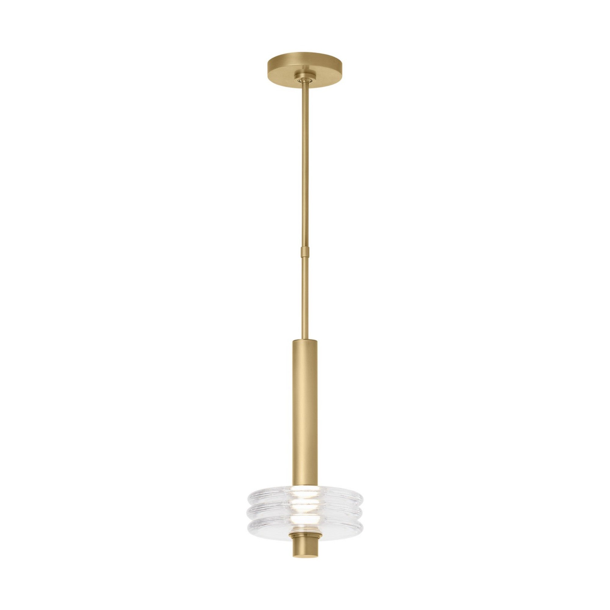 Laurel 15" LED Large Pendant, 120-277V, Natural Brass Finish - Bees Lighting