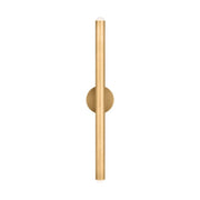 Ebell 26" 2-Light LED Large Wall Sconce, 120-277V, Natural Brass Finish - Bees Lighting