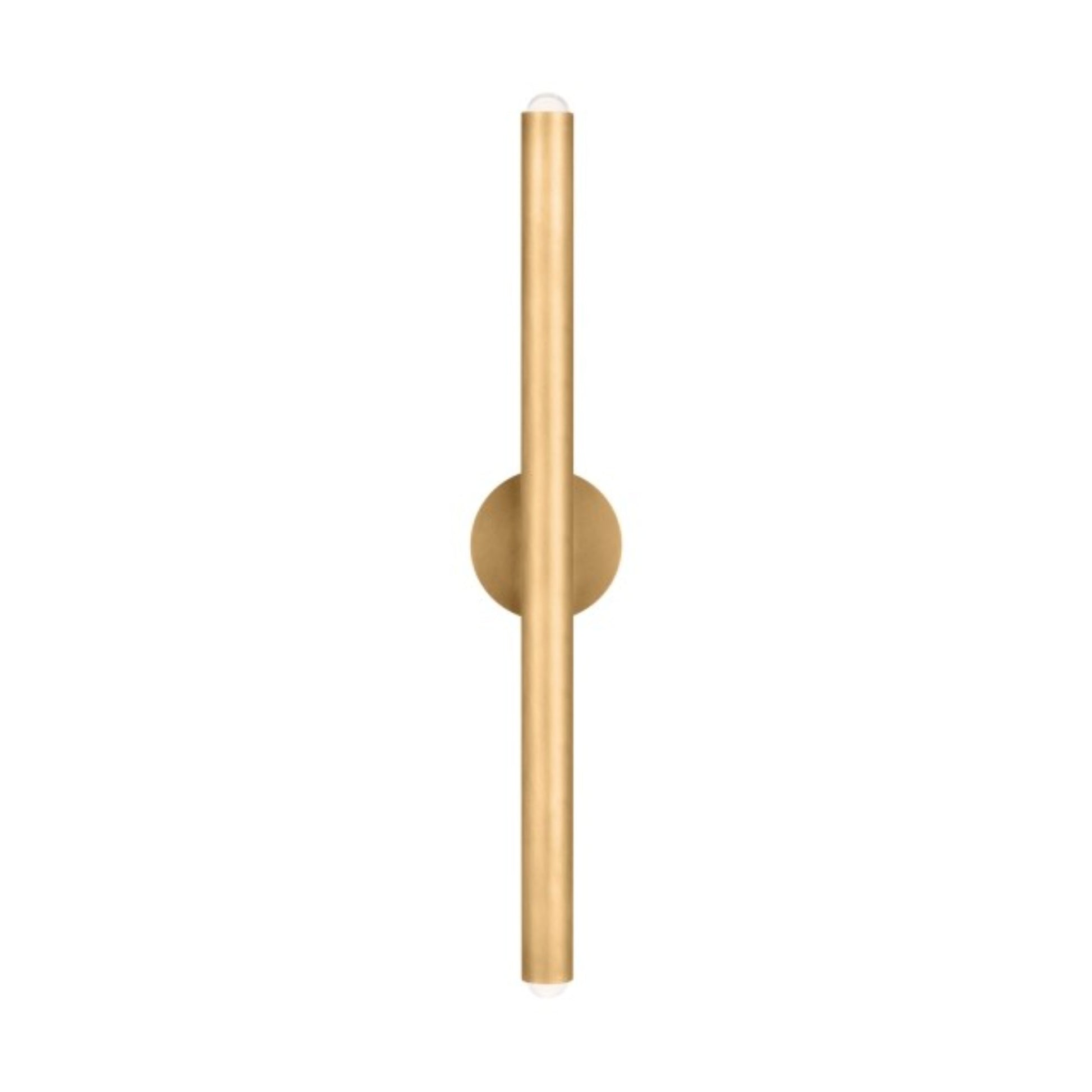 Ebell 26" 2-Light LED Large Wall Sconce, 120-277V, Natural Brass Finish - Bees Lighting