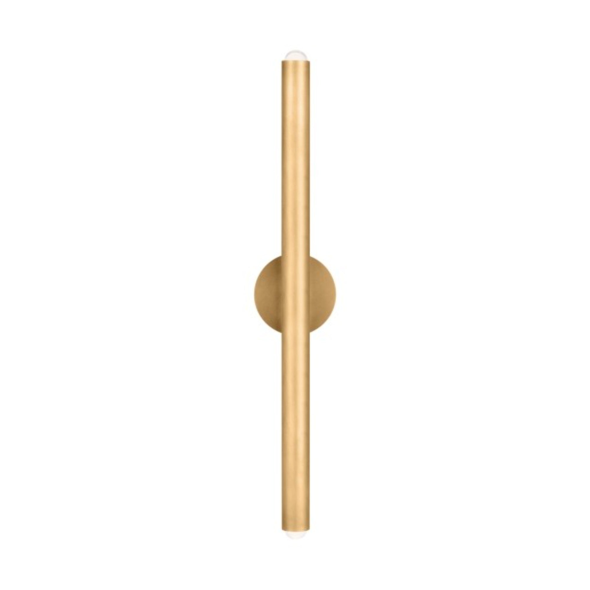 Ebell 26" 2-Light LED Large Wall Sconce, 120-277V, Natural Brass Finish - Bees Lighting