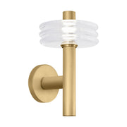 Laurel 14" LED Wall Sconce, 120-277V, Natural Brass Finish - Bees Lighting