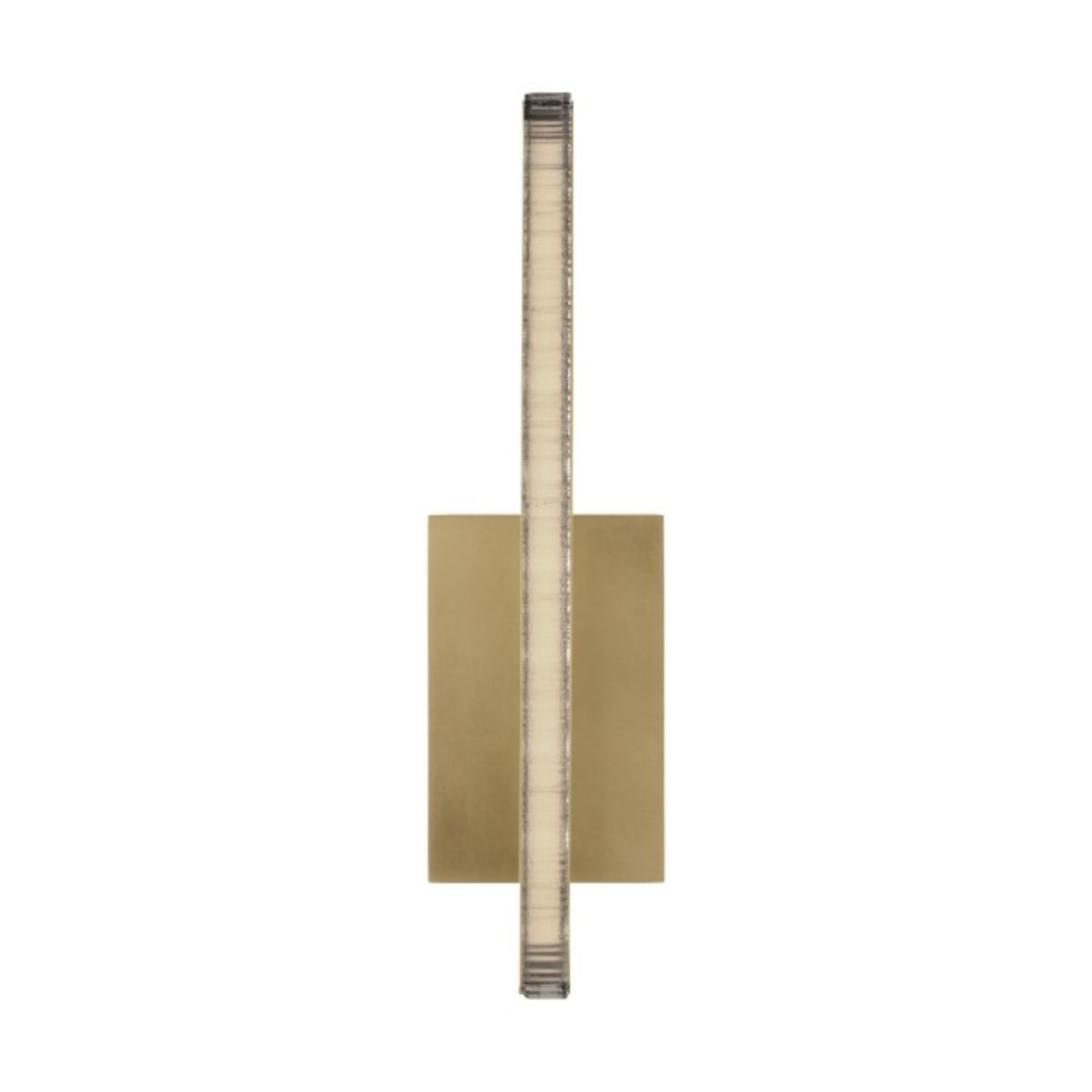 Serre 13" LED Wall Sconce, 120-277V, Natural Brass Finish - Bees Lighting