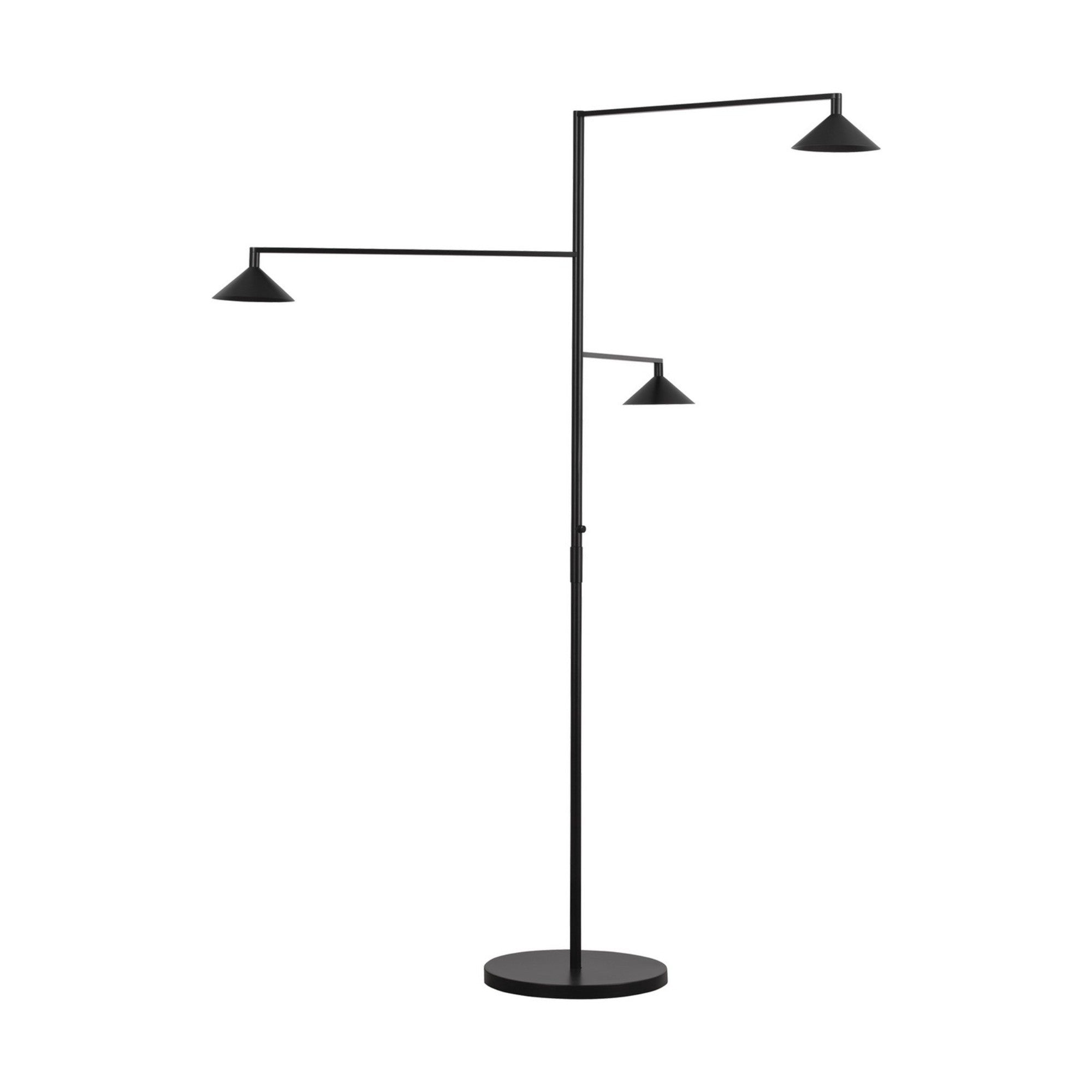 Mill 104" 3-Light Outdoor Grand Floor Lamp, Black Finish - Bees Lighting