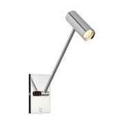 Ponte LED Small Task Sconce, 120-277V, Polished Nickel Finish - Bees Lighting
