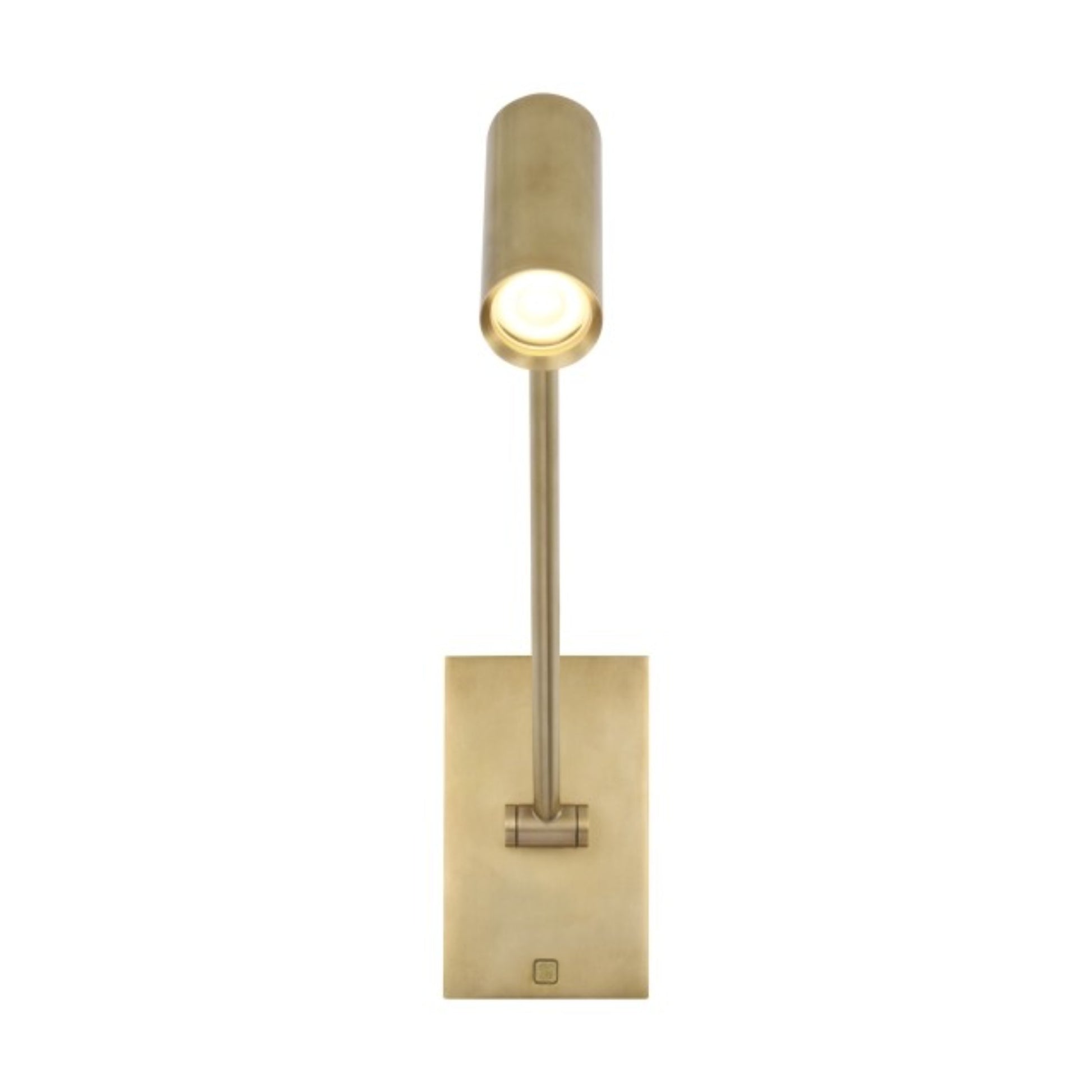 Ponte LED Small Task Sconce, 120-277V, Natural Brass Finish - Bees Lighting