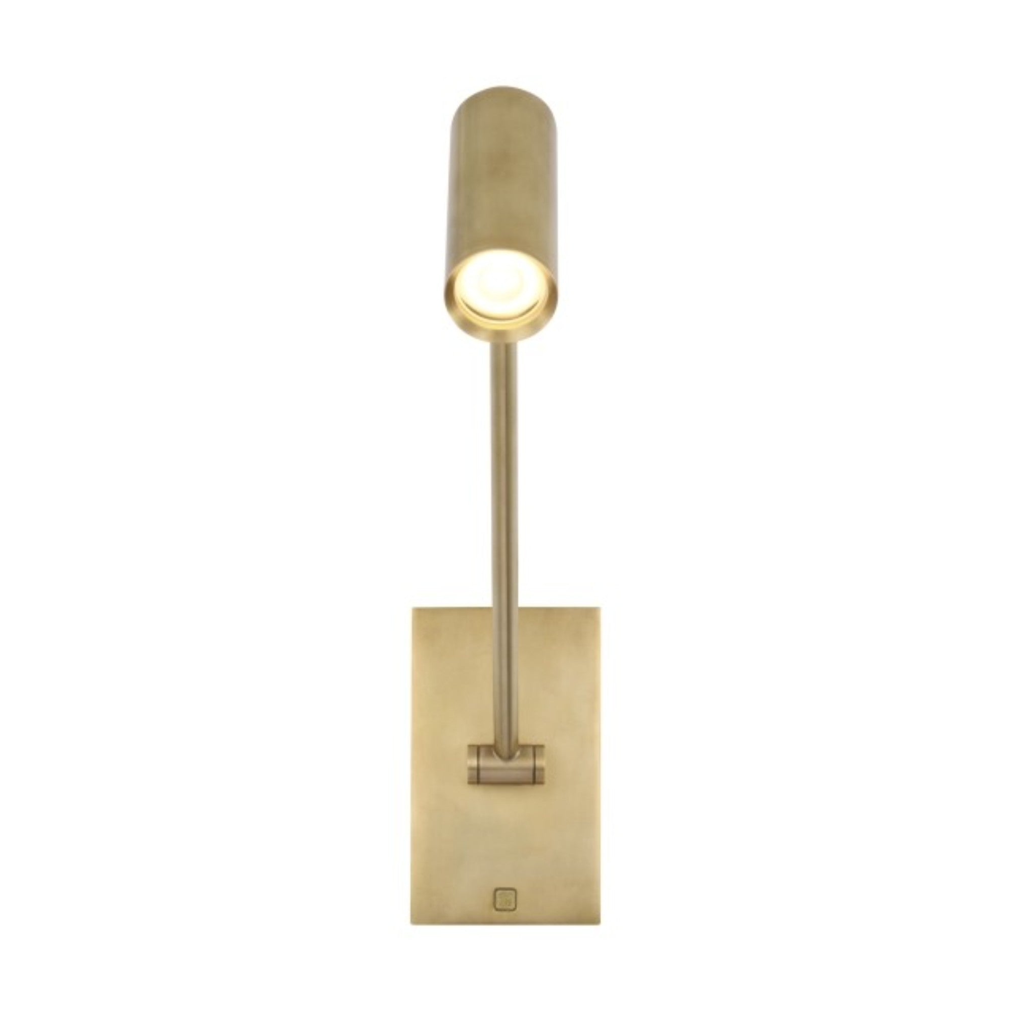 Ponte LED Small Task Sconce, 120-277V, Natural Brass Finish - Bees Lighting