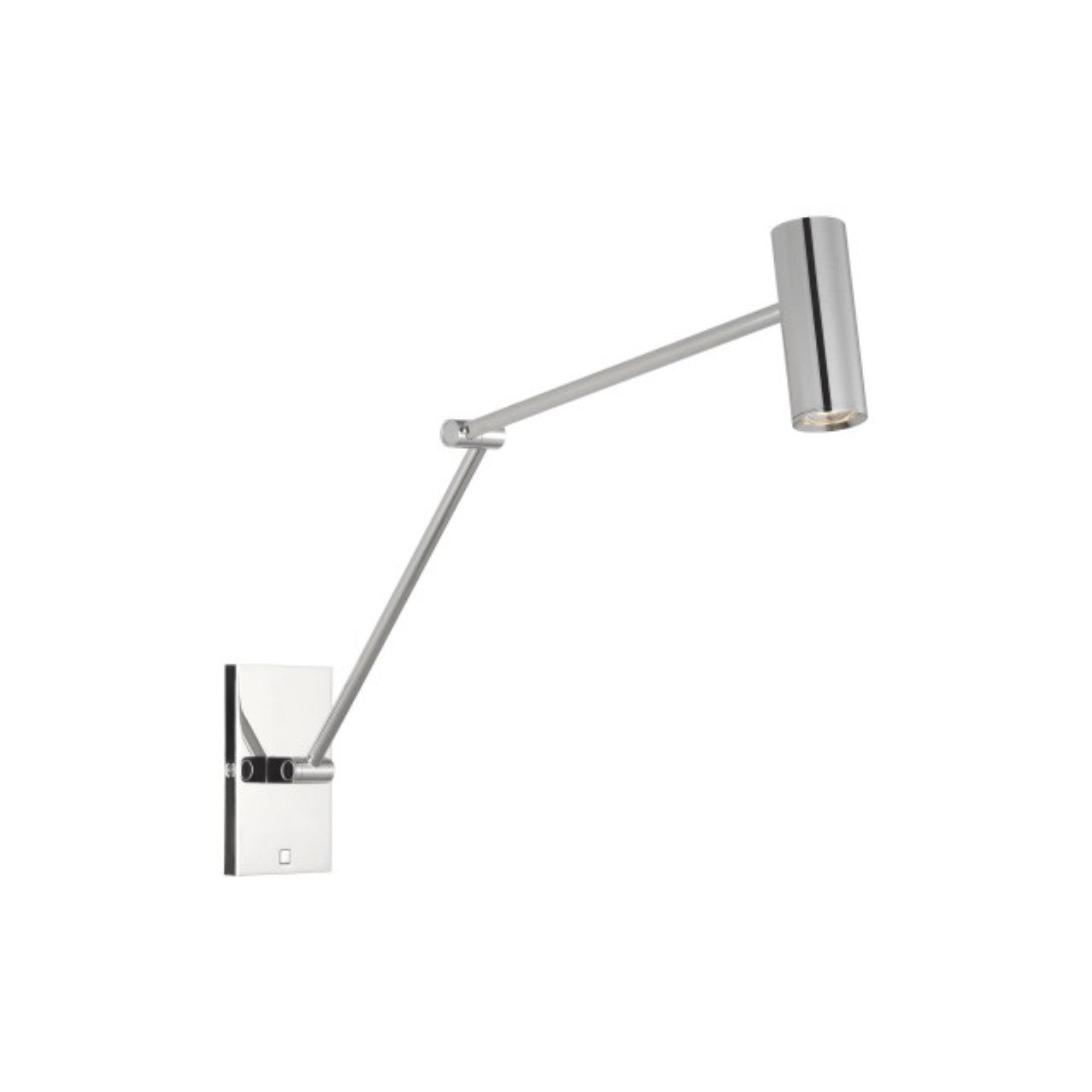 Ponte LED Medium Task Sconce, 120-277V, Polished Nickel Finish - Bees Lighting