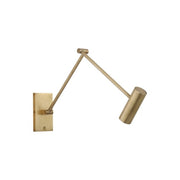 Ponte LED Medium Task Sconce, 120-277V, Natural Brass Finish - Bees Lighting