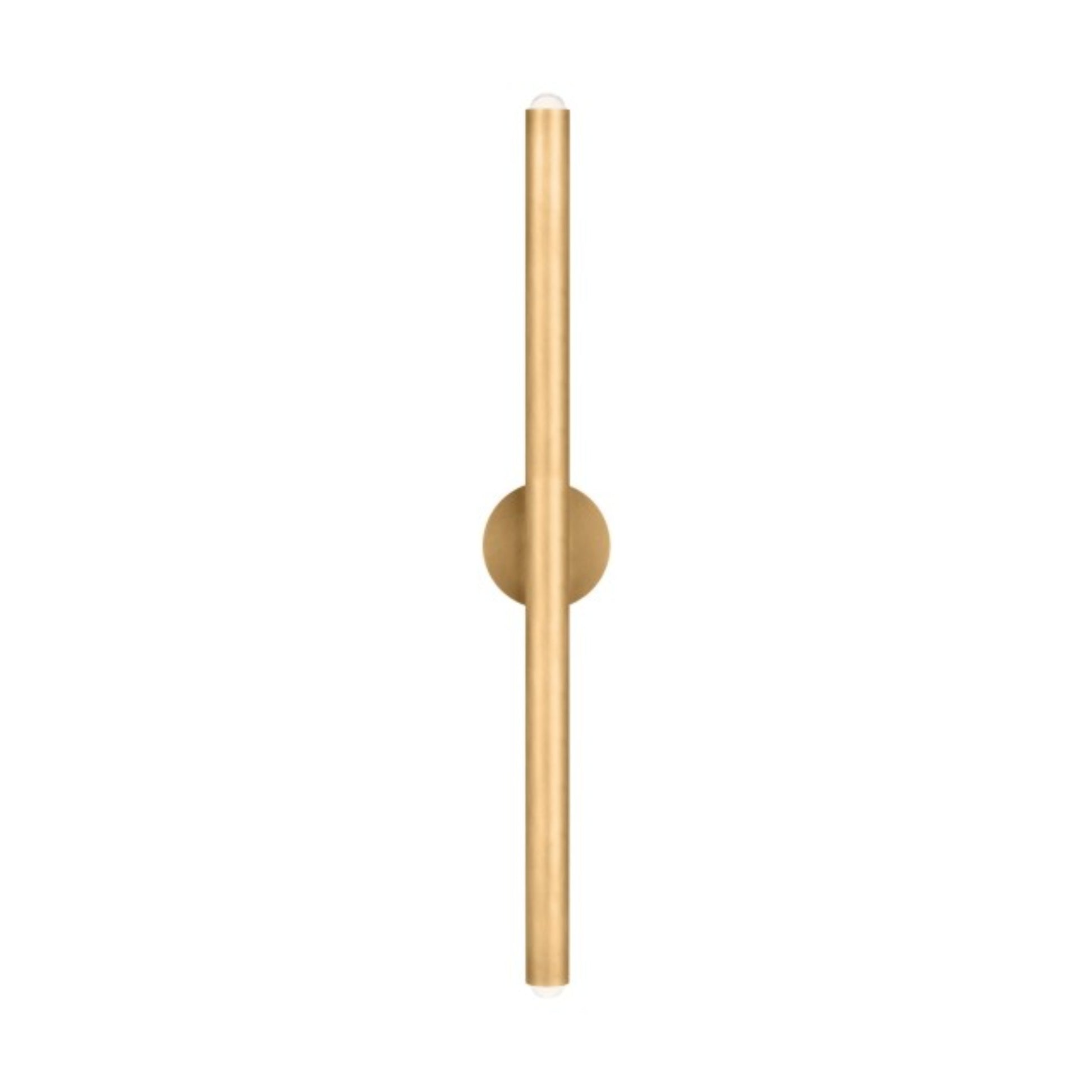 Ebell 31" 2-Light LED X-Large Wall Sconce, 120-277V, Natural Brass Finish - Bees Lighting