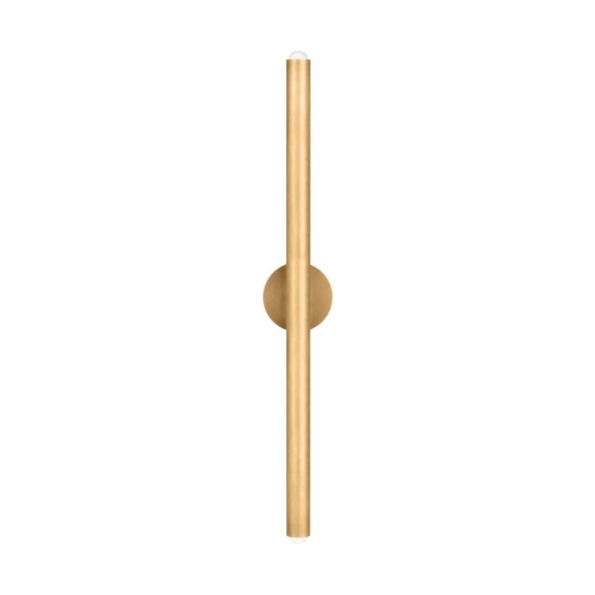 Ebell 31" 2-Light LED X-Large Wall Sconce, 120-277V, Natural Brass Finish - Bees Lighting