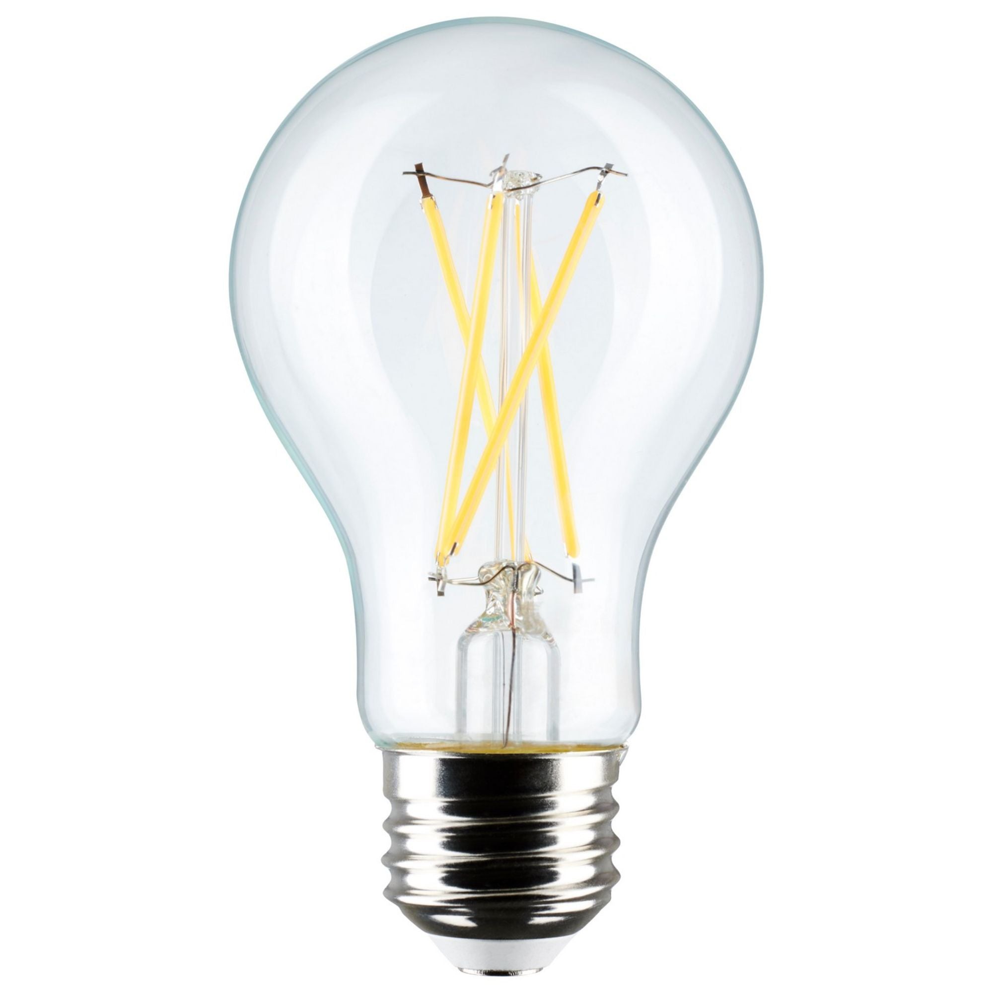 A19 LED Filament Bulb, 60W Equal, 8 Watts, 800 Lumens, 4000K, E26 Medium Base, Clear, Pack of 4
