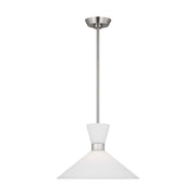 Belcarra 15" Medium Pendant, Brushed Steel Finish - Bees Lighting