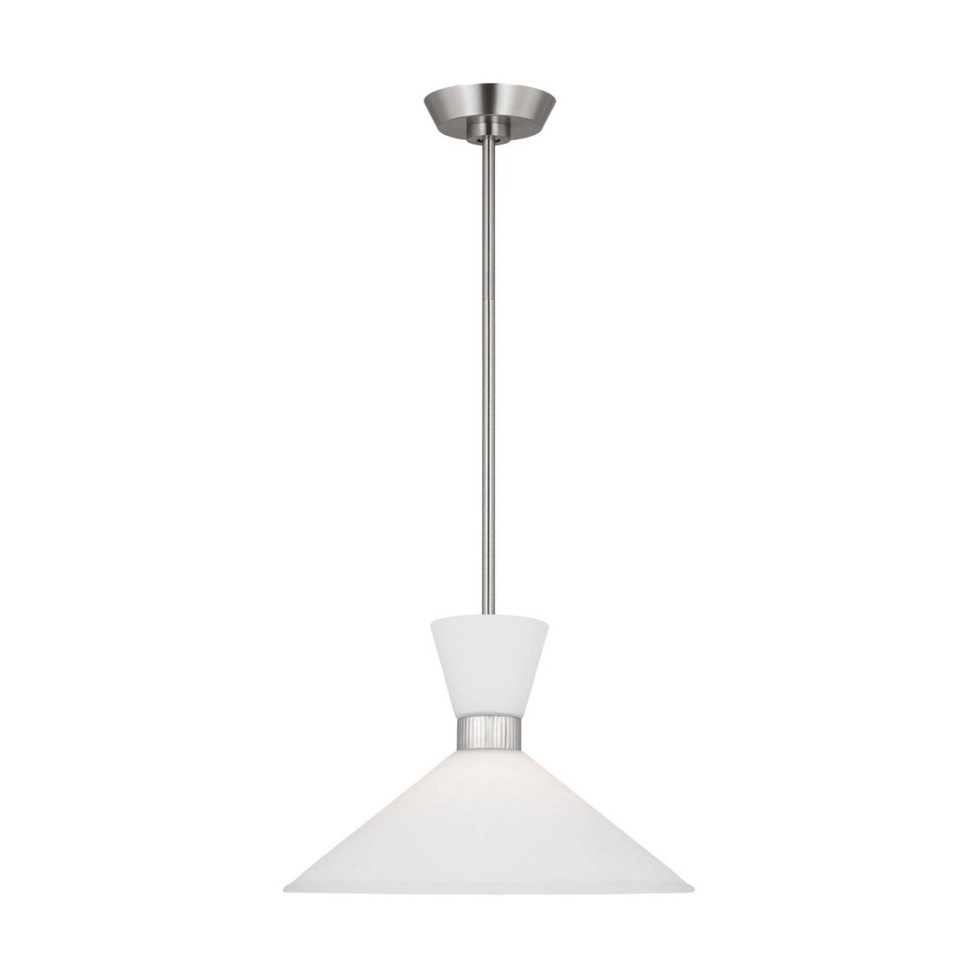 Belcarra 15" Medium Pendant, Brushed Steel Finish - Bees Lighting