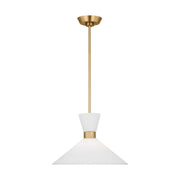 Belcarra 15" Medium Pendant, Satin Brass Finish - Bees Lighting