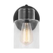 Sayward 8" Small Bath Sconce, Midnight Black Finish - Bees Lighting
