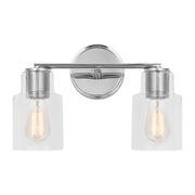 Sayward 14" 2-Light Bathroom Vanity, Chrome Finish - Bees Lighting