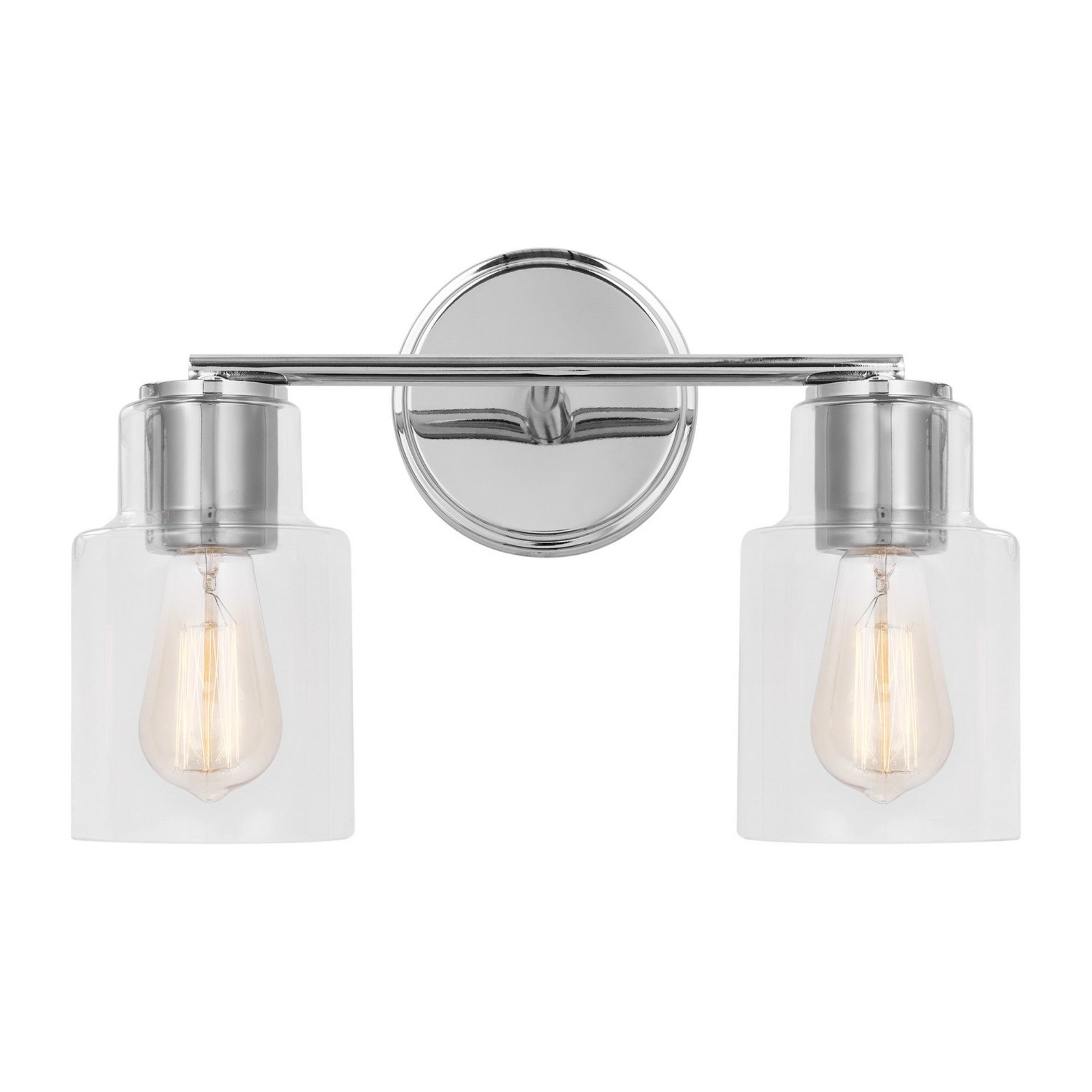 Sayward 14" 2-Light Bathroom Vanity, Chrome Finish - Bees Lighting