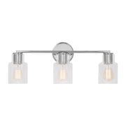 Sayward 24" 3-Light Bathroom Vanity, Chrome Finish - Bees Lighting