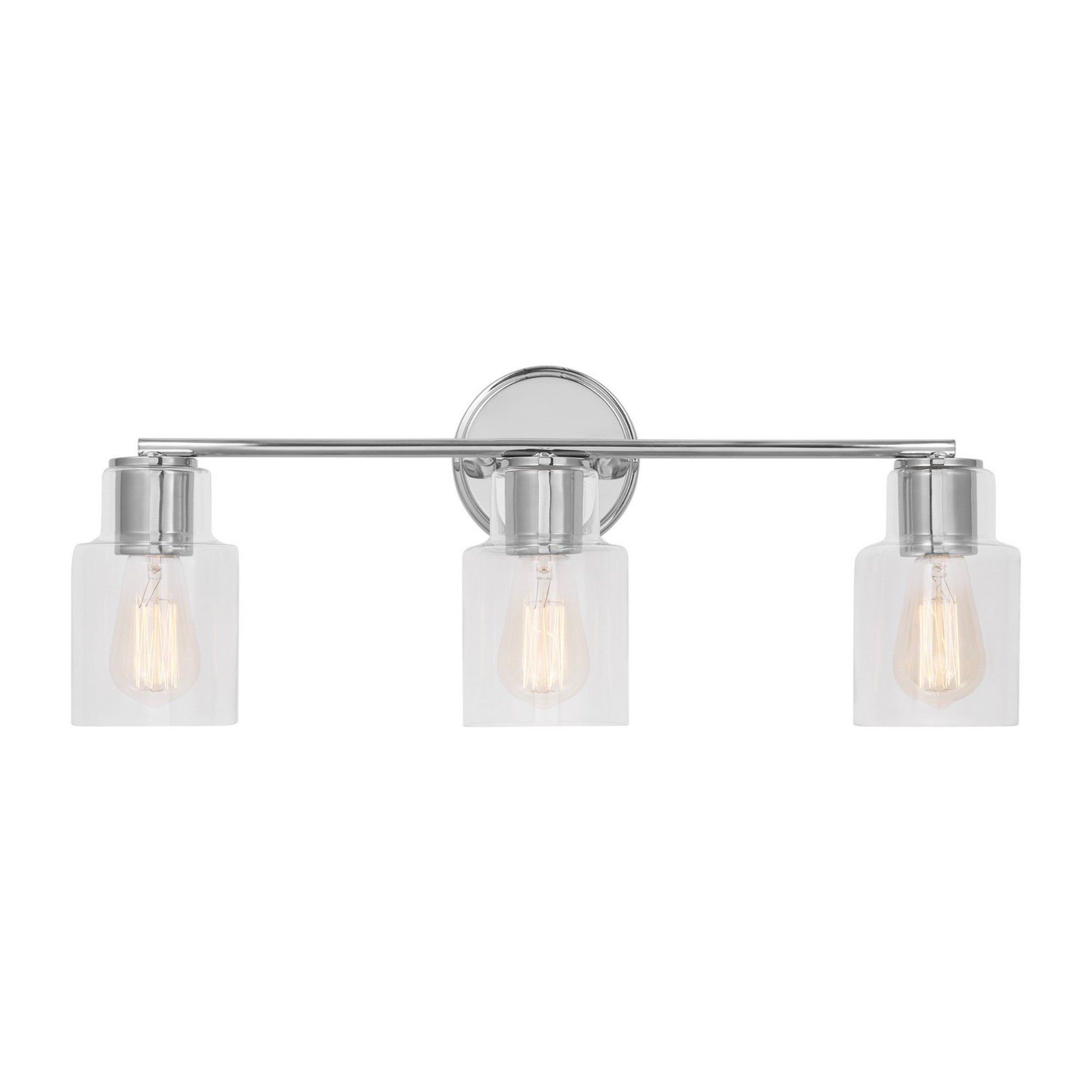 Sayward 24" 3-Light Bathroom Vanity, Chrome Finish - Bees Lighting