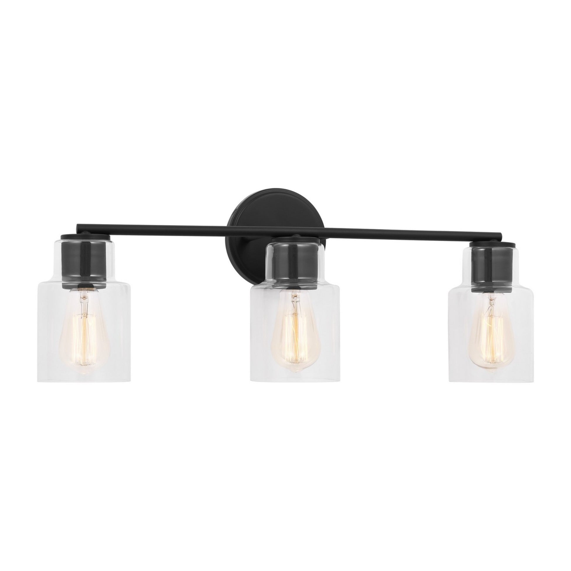 Sayward 24" 3-Light Bathroom Vanity, Midnight Black Finish - Bees Lighting