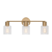 Sayward 24" 3-Light Bathroom Vanity, Satin Brass Finish - Bees Lighting