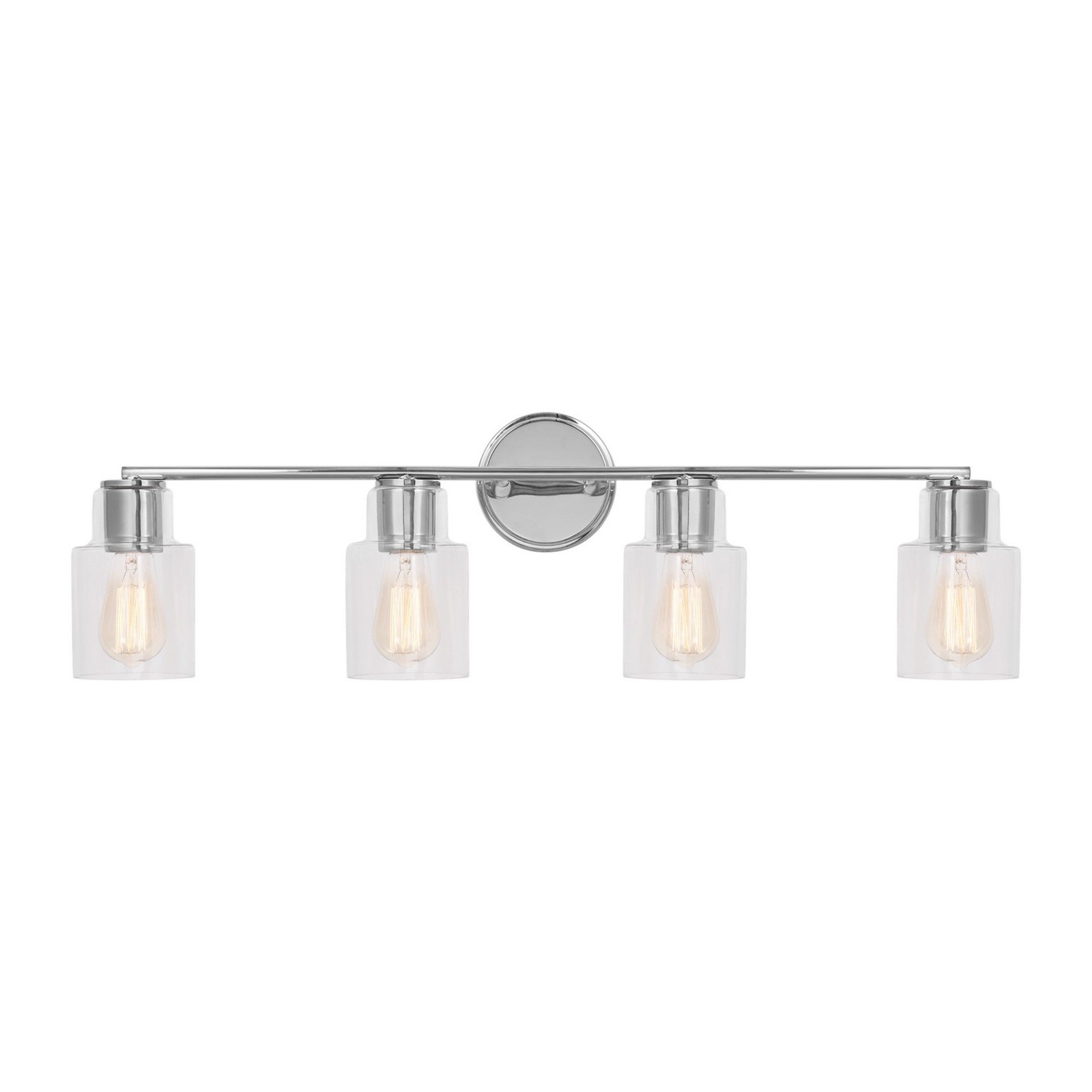 Sayward 32" 4-Light Bathroom Vanity, Chrome Finish - Bees Lighting