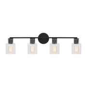 Sayward 32" 4-Light Bathroom Vanity, Midnight Black Finish - Bees Lighting
