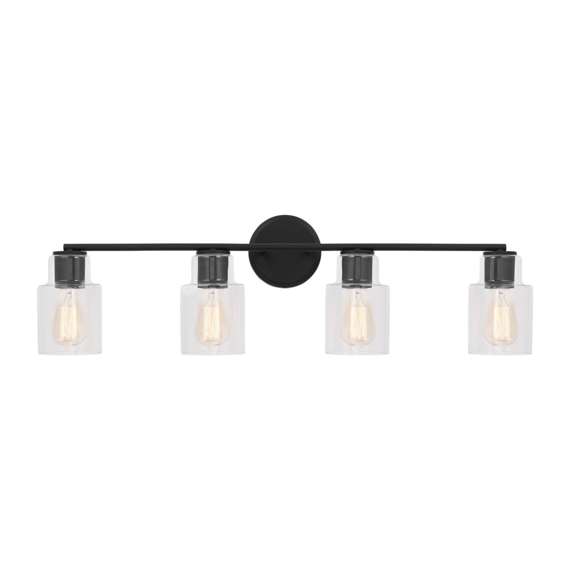 Sayward 32" 4-Light Bathroom Vanity, Midnight Black Finish - Bees Lighting
