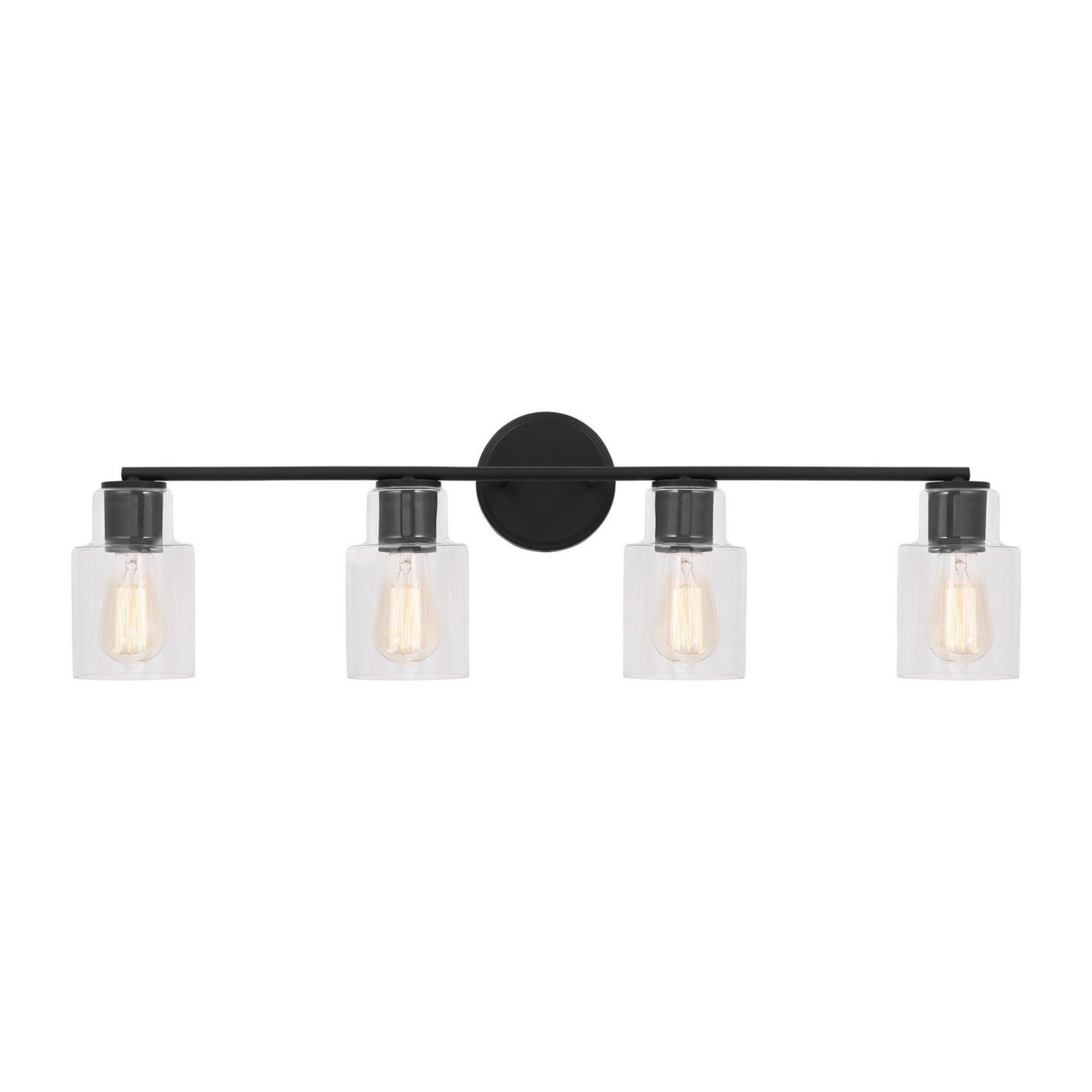 Sayward 32" 4-Light Bathroom Vanity, Midnight Black Finish - Bees Lighting