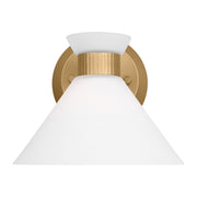 Belcarra 8" Small Bath Sconce, Satin Brass Finish - Bees Lighting