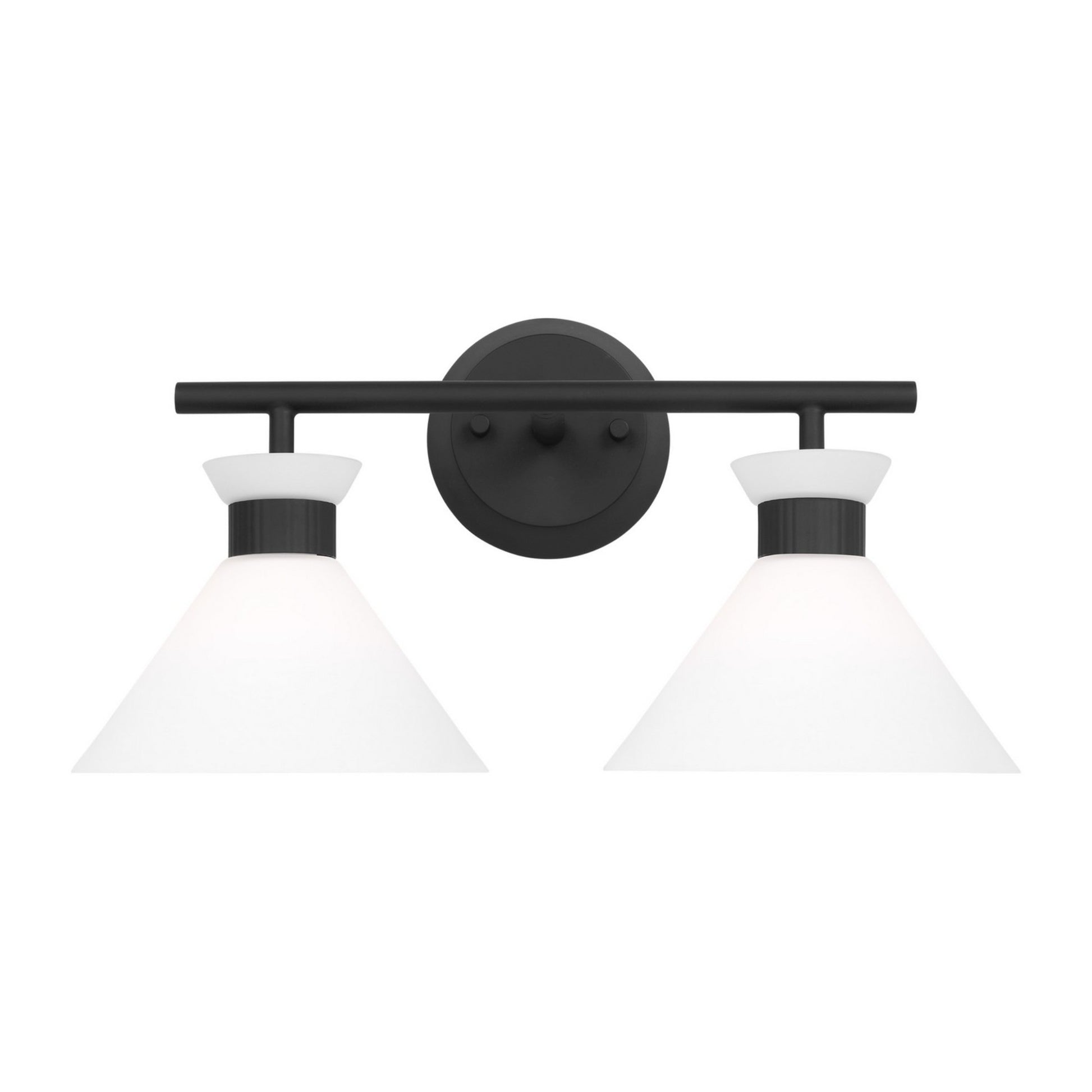 Belcarra 17" 2-Light Bathroom Vanity, Midnight Black Finish - Bees Lighting