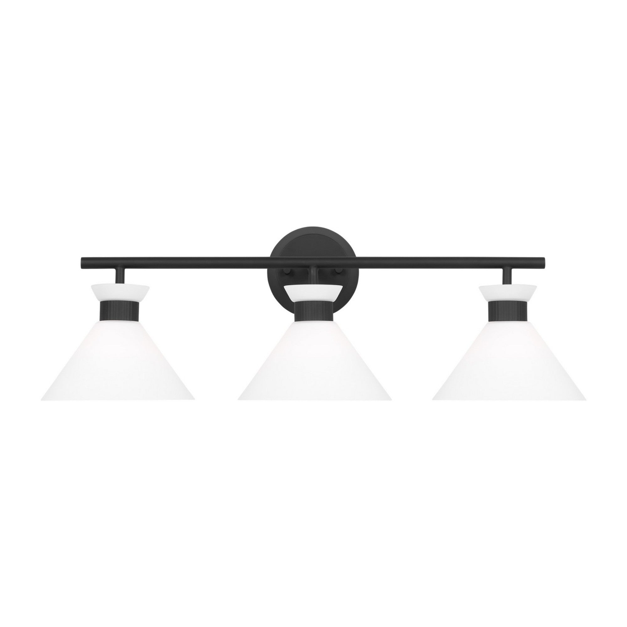Belcarra 27" 3-Light Bathroom Vanity, Midnight Black Finish - Bees Lighting