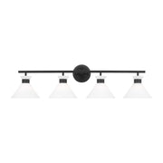 Belcarra 37" 4-Light Bathroom Vanity, Midnight Black Finish - Bees Lighting