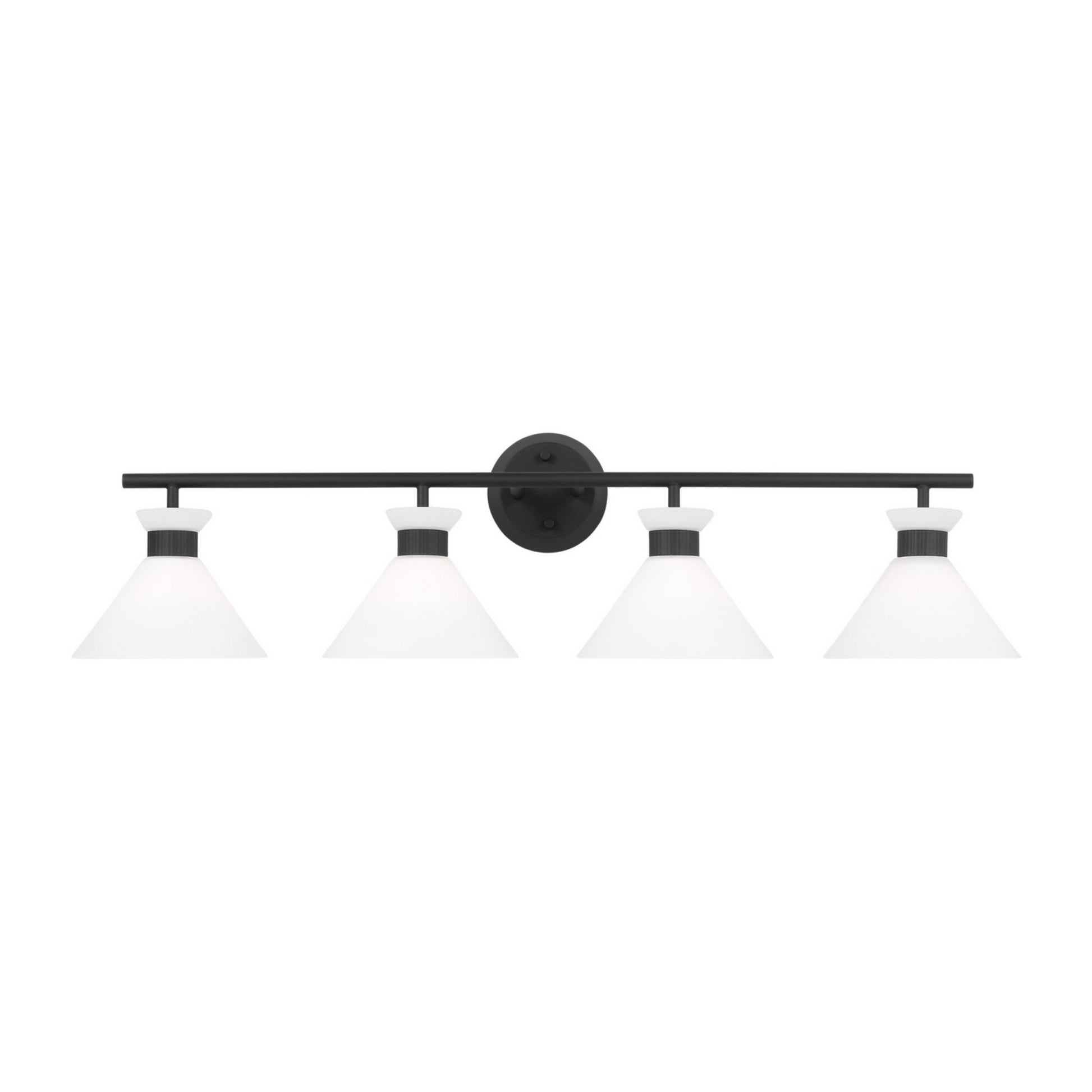 Belcarra 37" 4-Light Bathroom Vanity, Midnight Black Finish - Bees Lighting