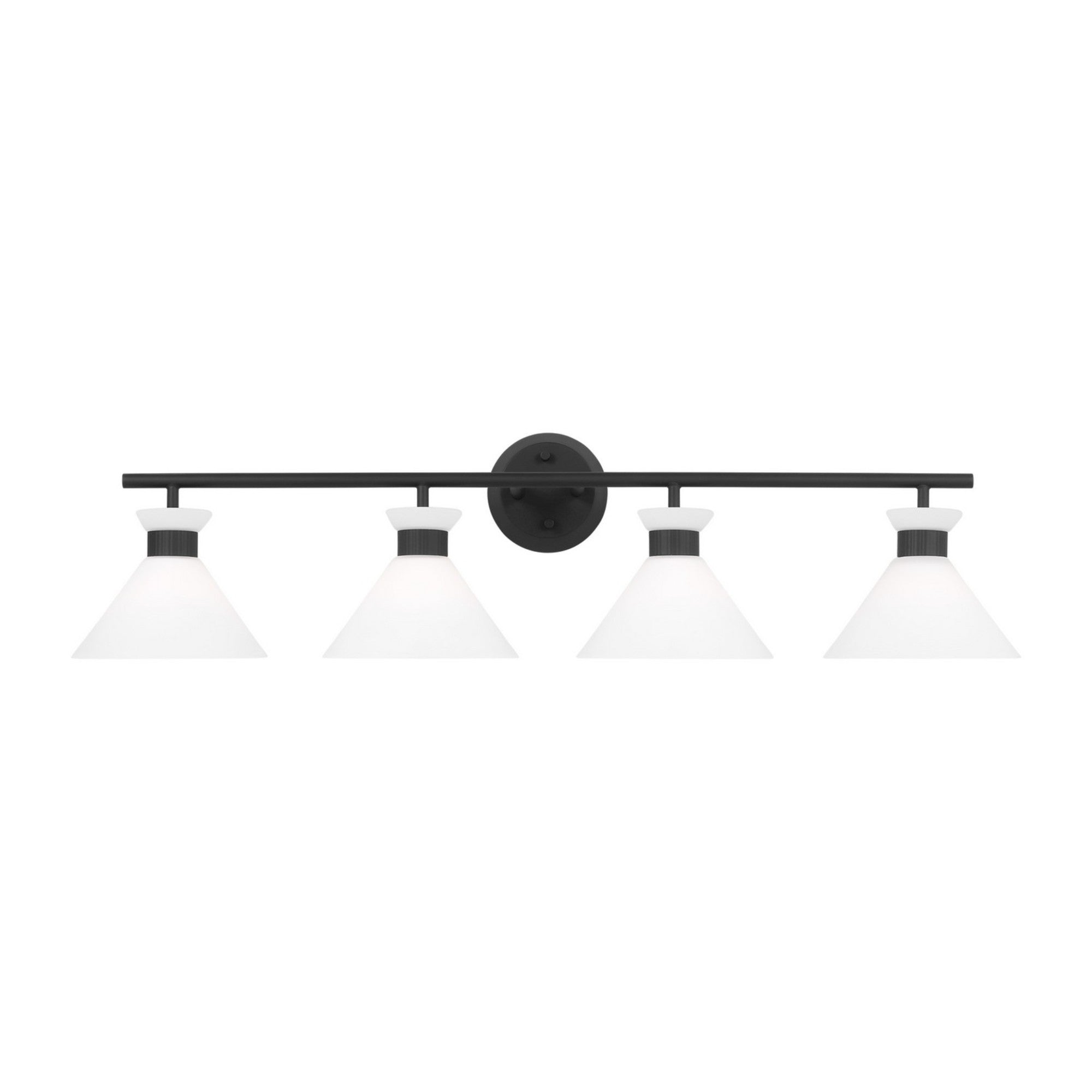 Belcarra 37" 4-Light Bathroom Vanity, Midnight Black Finish - Bees Lighting