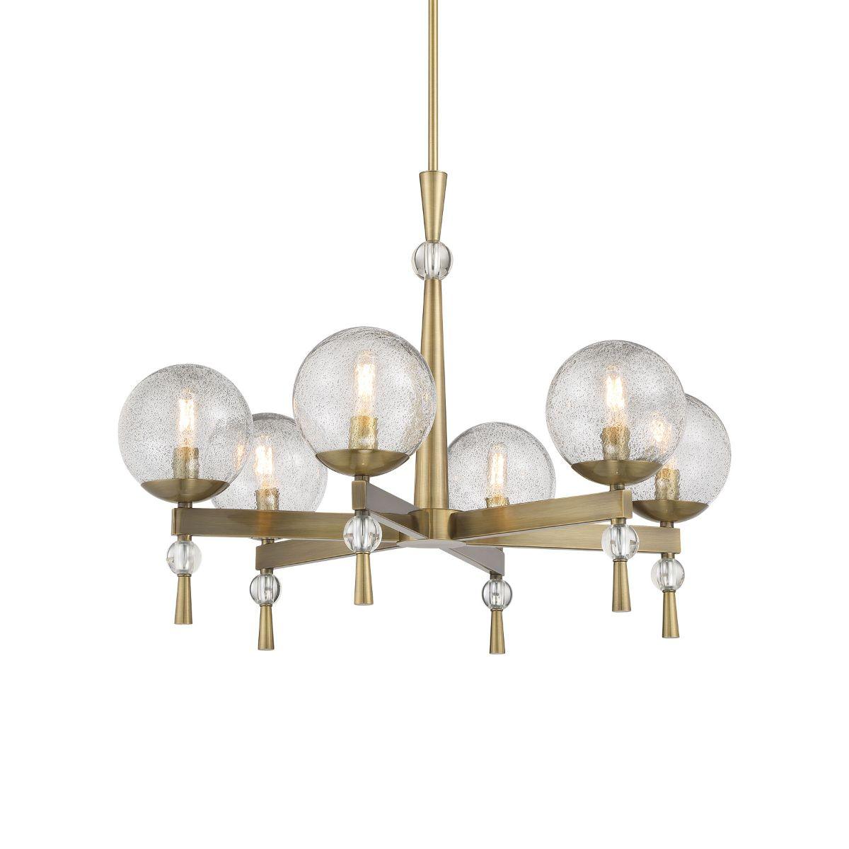 Populuxe 28 In. 6 Lights Chandelier Brass Finish - Bees Lighting
