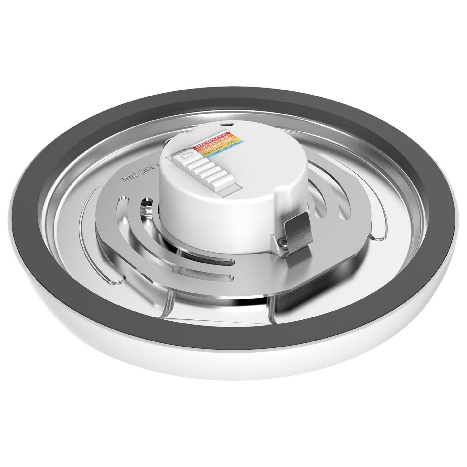 Blink 7" LED Round Disk Light, 11W, 5CCT, White Finish - Bees Lighting