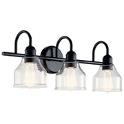 Avery 24" 3-Light Bath Vanity Light, Black Finish - Bees Lighting