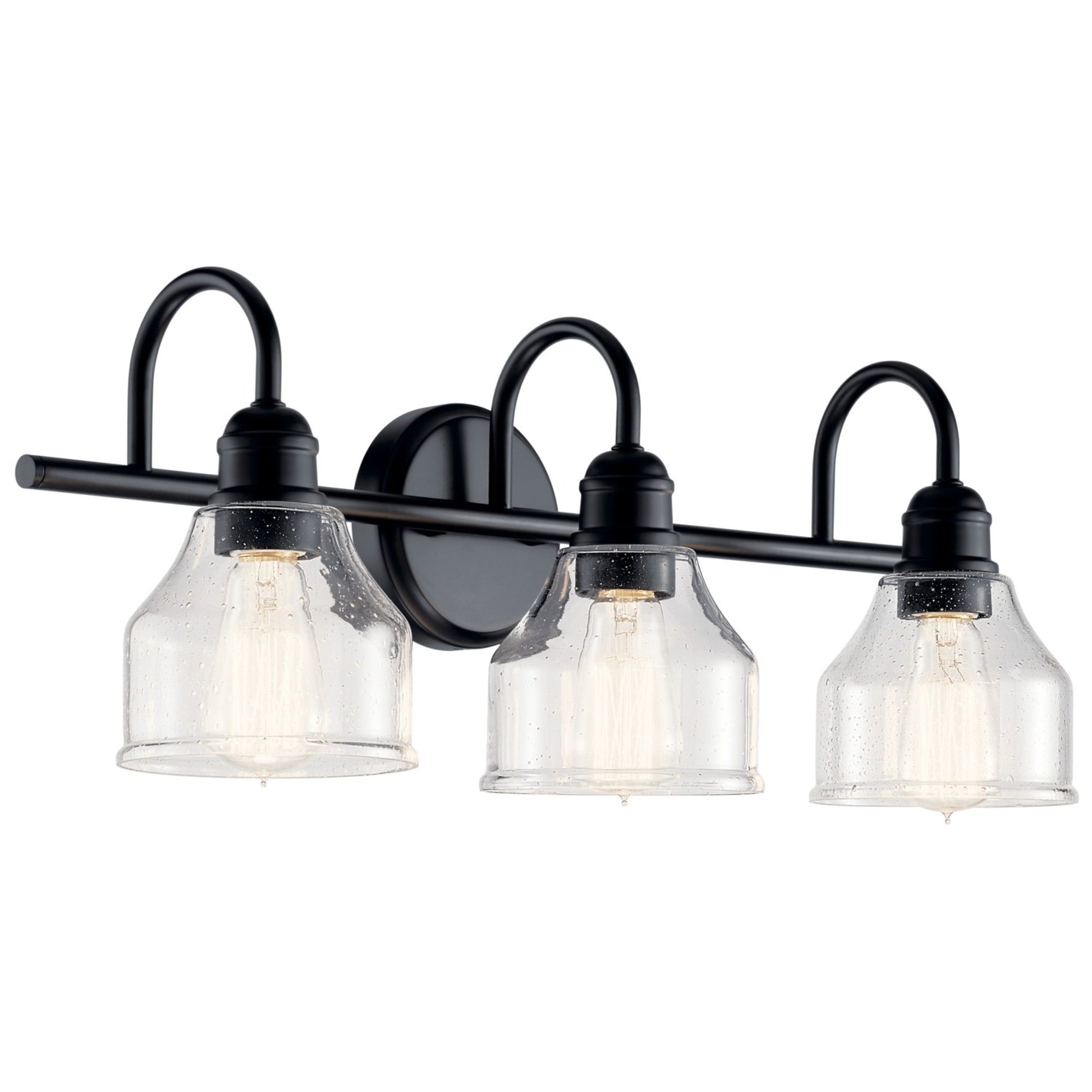 Avery 24" 3-Light Bath Vanity Light, Black Finish - Bees Lighting