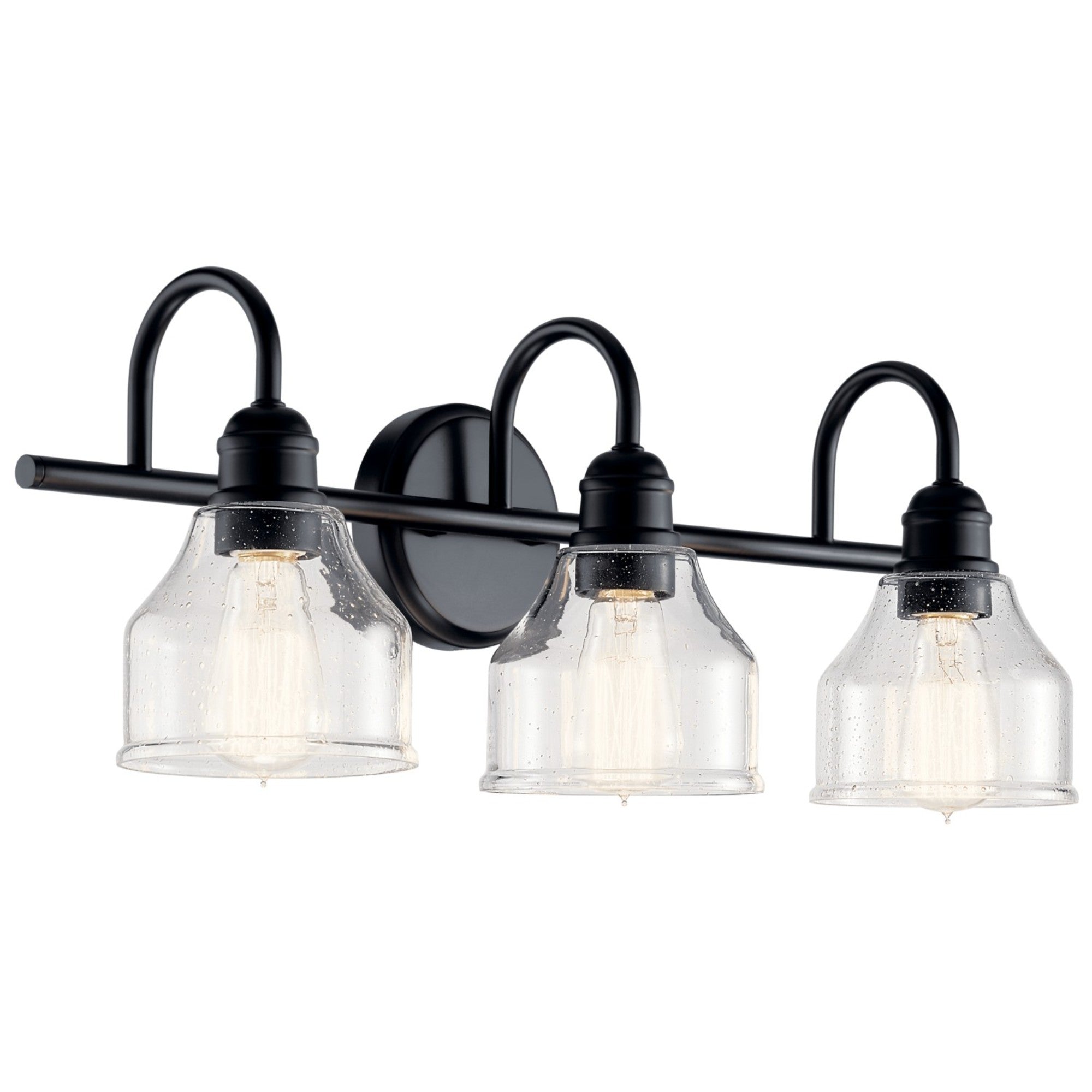 Avery 24" 3-Light Bath Vanity Light, Black Finish - Bees Lighting