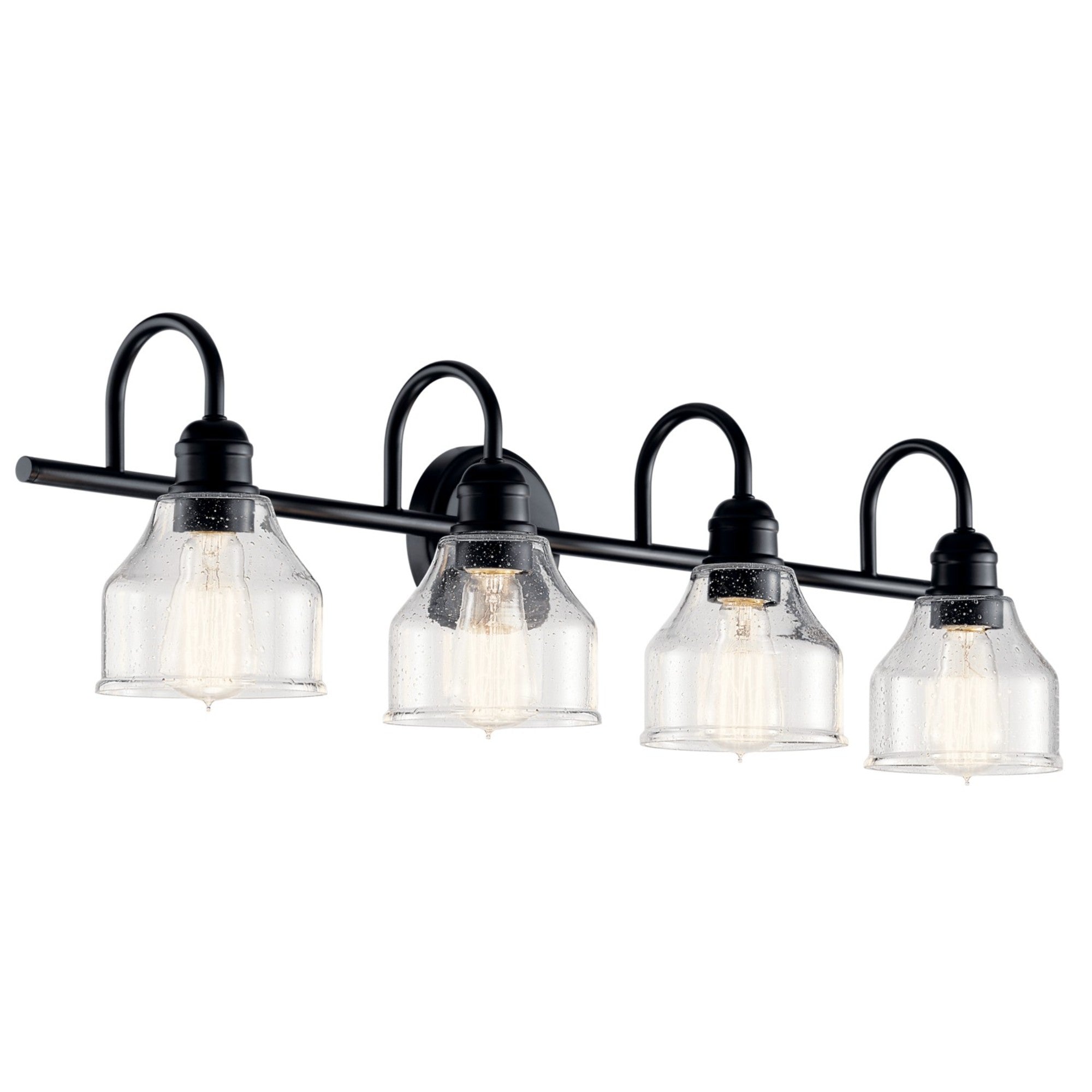 Avery 34" 4-Light Bath Vanity Light, Black Finish - Bees Lighting