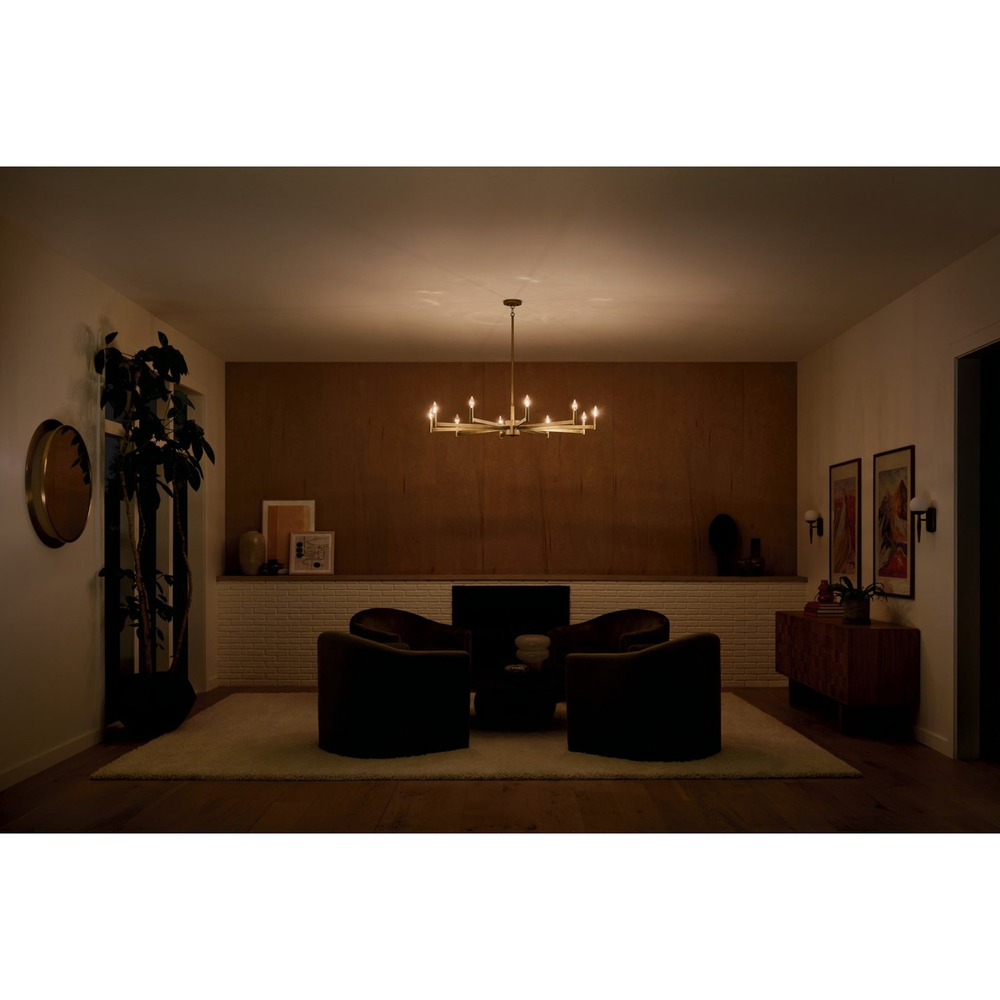 Erzo 48 in. 10 Lights Chandelier Brass Finish - Bees Lighting