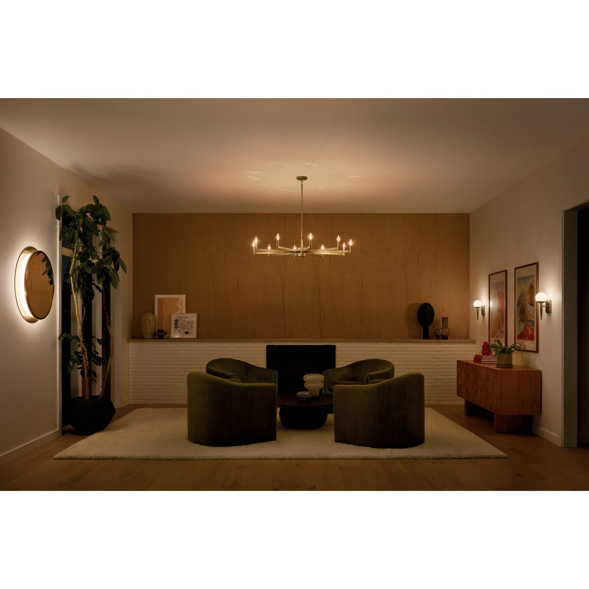 Erzo 48 in. 10 Lights Chandelier Brass Finish - Bees Lighting