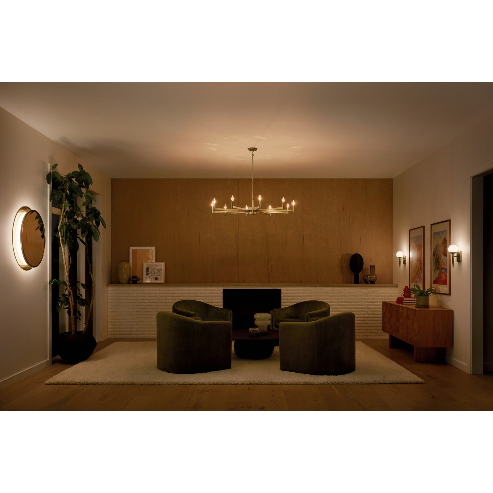 Erzo 48 in. 10 Lights Chandelier Brass Finish - Bees Lighting