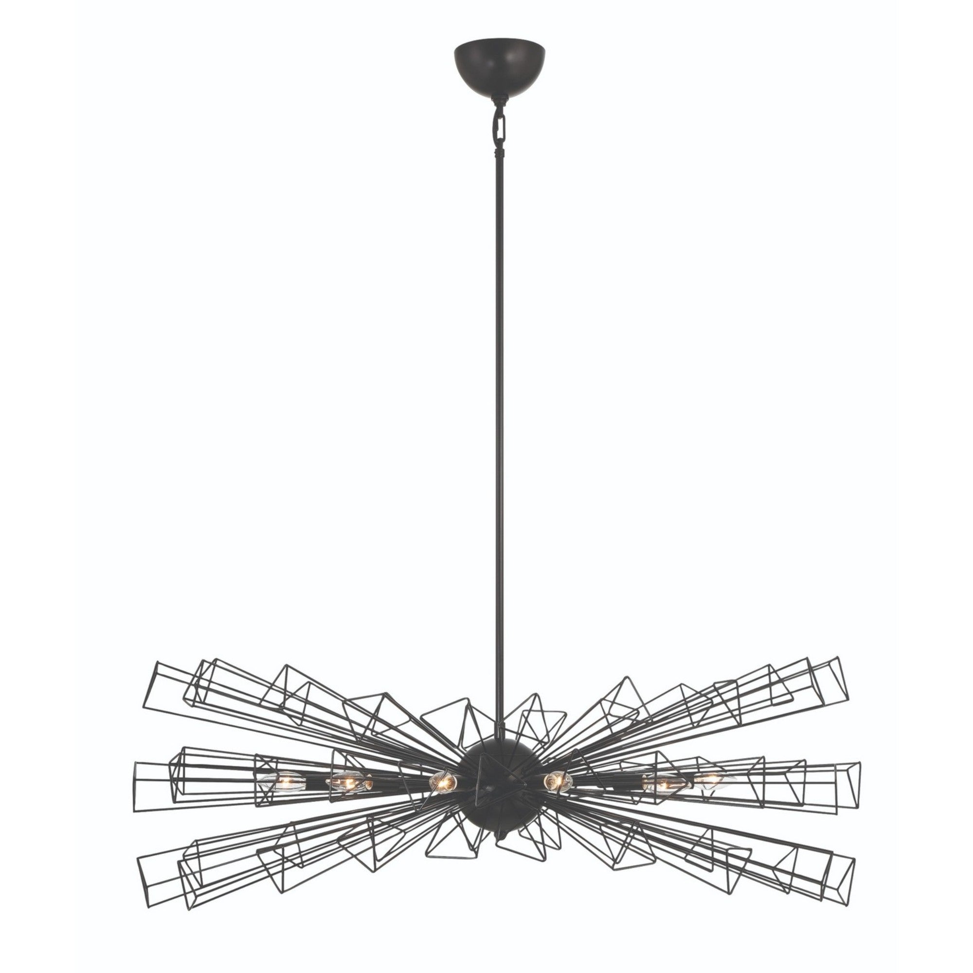Dendelio 10-Light 45" Chandelier, Black Finish