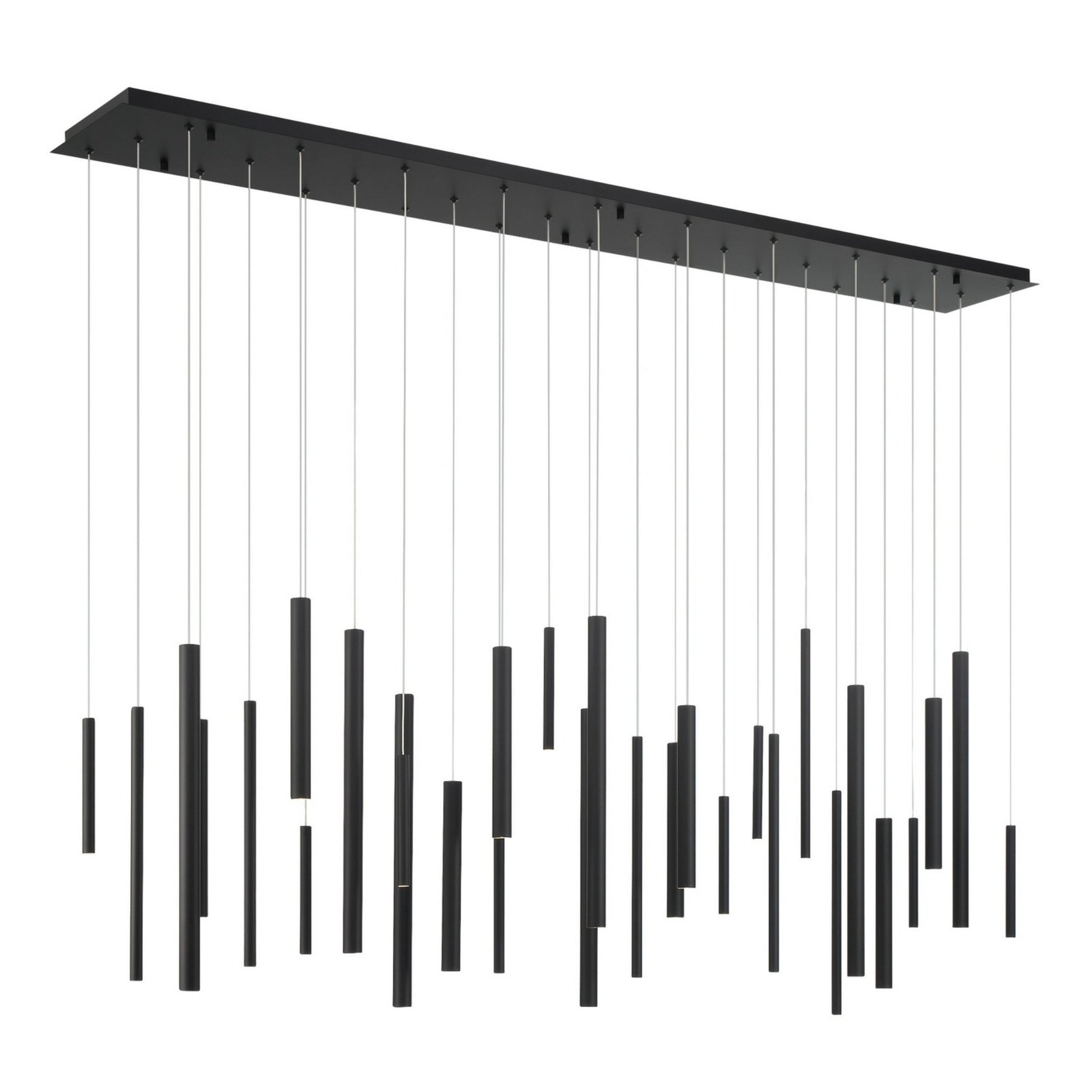 Santana 30-Light 72" LED Grand Chandelier, Black Finish - Bees Lighting