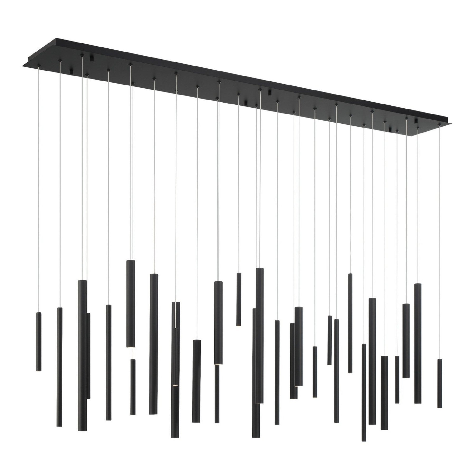 Santana 30-Light 72" LED Grand Chandelier, Black Finish - Bees Lighting