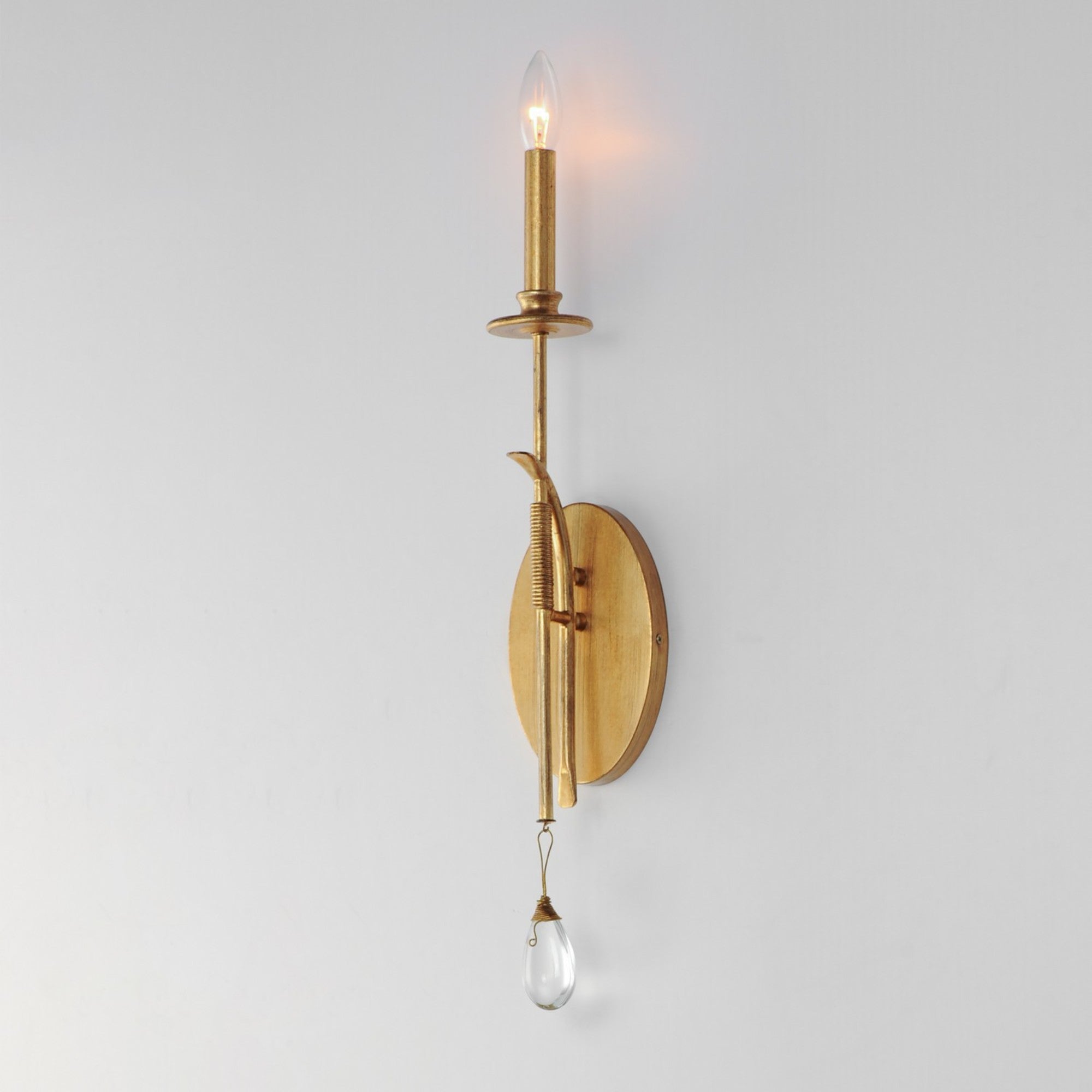 Eden 26" Wall Sconce, Charcoal Gold Leaf Finish - Bees Lighting
