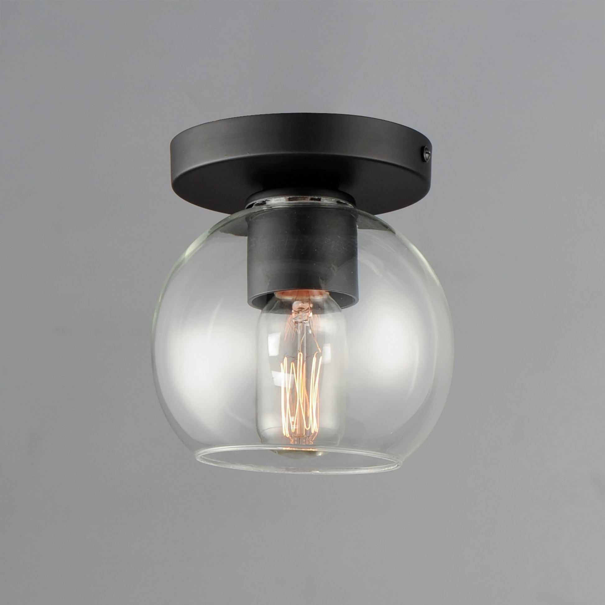 Knox 7" Flush Mount, Black Finish - Bees Lighting