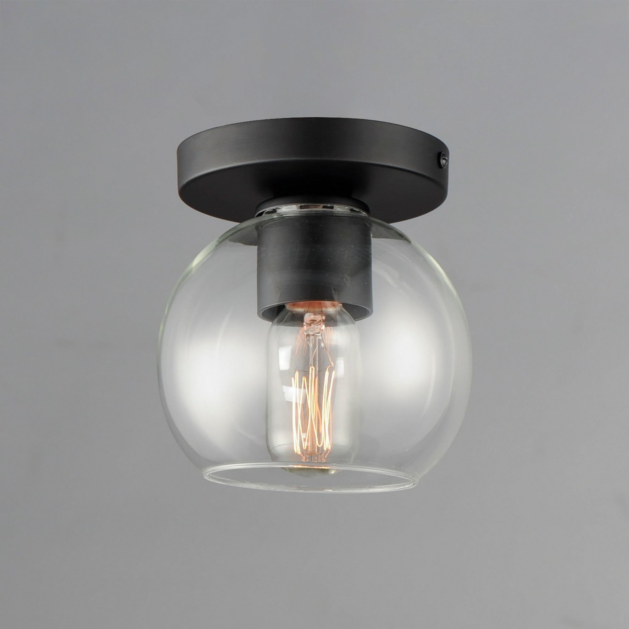 Knox 7" Flush Mount, Black Finish - Bees Lighting